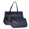 Large Navy Tote With Attached Pouch