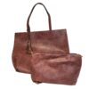 Large Wine Tote With Attached Pouch