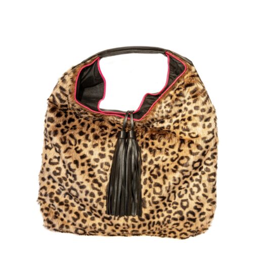 Faux Fur Leopard HOBO Shoulder Bag